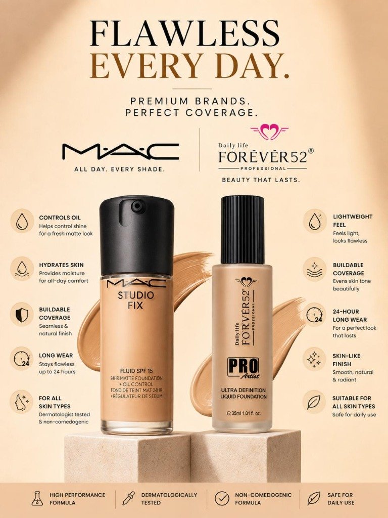 MAC Studio Fix & Forever52 Foundation - Flawless Every Day