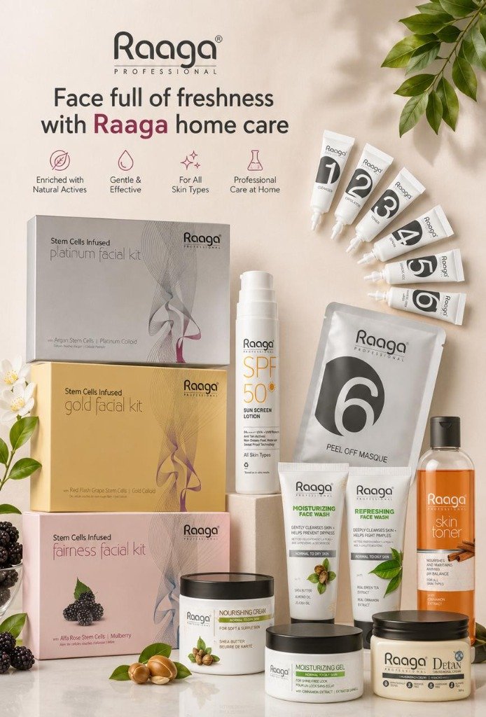 Raaga Professional Home Care - Stem Cells Infused Facial Kits & Sun Screen
